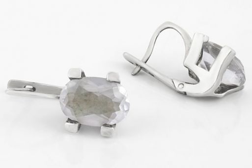 Серебряные серьги с аметистом 10186 купить в магазине Самоцветы мира