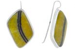 Серьги из серебра с симбирцитом ромб 20х30 мм 16066