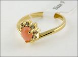 Коралл кольцо Капля+7 цирк. 9*