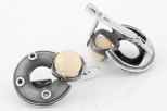 Серьги из серебра с кораллом розовым шар 8 мм 2427