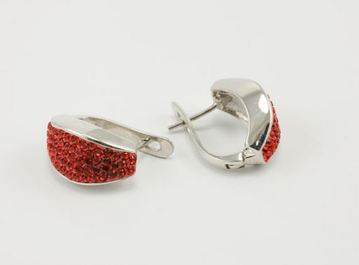 Серебряные серьги с Кристаллами Swarovski 24392 купить в магазине Самоцветы мира