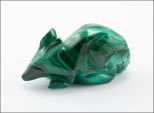 Фигурка из малахита крыса 25х45 мм 26306