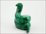 Малахит фигурка Змея 8см.320гр. *