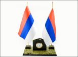 Визитница (часы,герб,2флага) 240х95х70мм