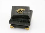 Шкатулка с ящер.на ножках (бронза) 85х80х80мм