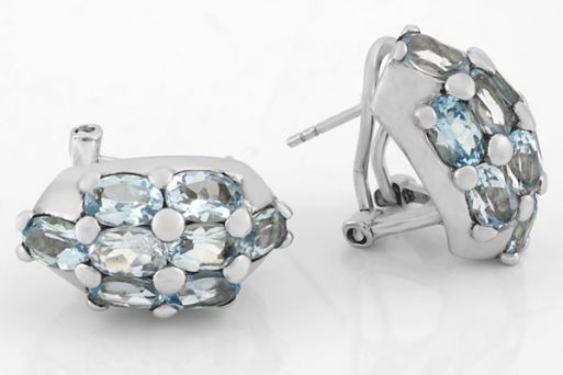 Серебряные серьги с топазом 27708 купить в магазине Самоцветы мира