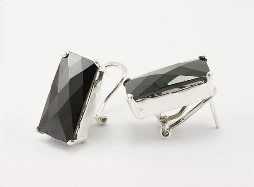 Серебряные серьги с агатом 29543 купить в магазине Самоцветы мира