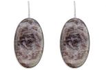 Серьги из серебра с солнечным камнем