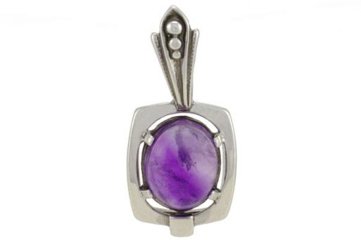 Серебряный кулон с аметистом 32529 купить в магазине Самоцветы мира