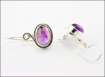 Серьги из серебра с аметистом овал 9х13 мм 32970