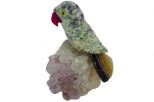Фигурка попугай микро из яшмы. Вес 40-60 гр.