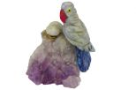 Фигурка попугай из лазурита в гнезде. Вес 100-130 гр.
