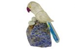 Фигурка попугай из горного хрусталя .Вес 100-130 гр.
