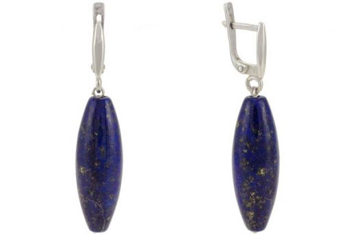 Серьги из серебра 925 пробы с лазуритом.