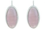 Серьги из серебра с розовым кварцем