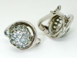 Серьги из серебра с топазом 30 кругов 2 мм 41473