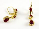 Сердолик серьги 3капли висячие