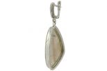 Серьги из серебра с Беломоритом Парус 21х34 мм 41681
