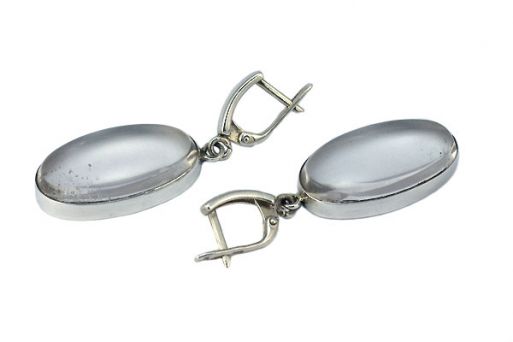Серьги из серебра 925 пробы с горным хрусталём.