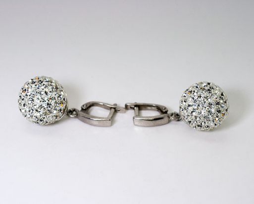 серьги кристалл свар.белый 10,0гр* ― Самоцветы мира