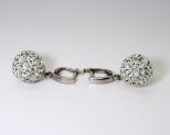 серьги кристалл свар.белый 10,0гр*