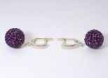 серьги кристалл свар.фиолетов. 7,3гр*