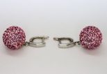 серьги кристалл свар.розов. 11,3гр*