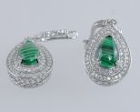 серьги малахит 9,5 гр.