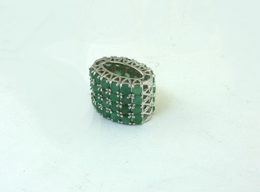 Серебряный кулон с изумрудом 43418 купить в магазине Самоцветы мира