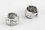 Серьги из серебра рифлёные 44091