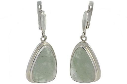 Серьги из серебра 925 пробы с бериллом.