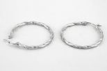 Серьги из серебра конго витые 44249