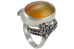 Серьги из серебра с сердоликом овал 13х18 мм 44290