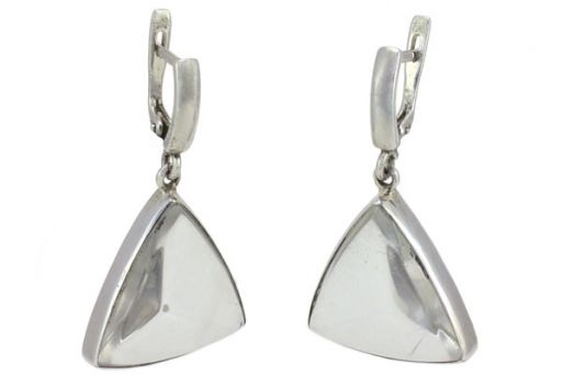 Серьги из серебра 925 пробы с горным хрусталём.