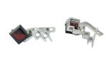 Серьги из серебра с гранатом квадрат 10х10 мм 45189
