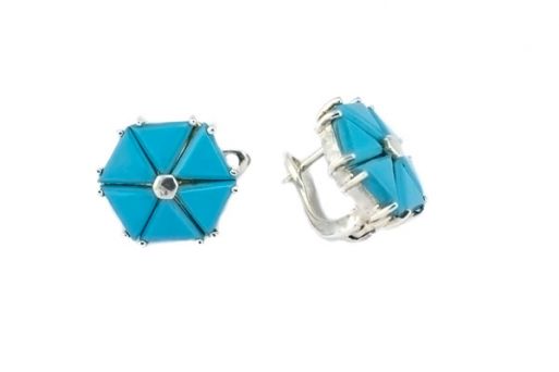 Серьги из серебра с Бирюзой.