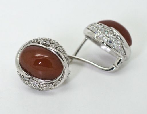 серьги сердолик 9 гр.* ― Самоцветы мира