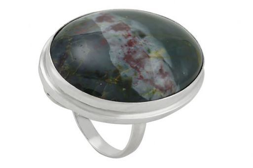 Кольцо из серебра 925 пробы с яшмой.