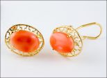 Коралл серьги Греческие*