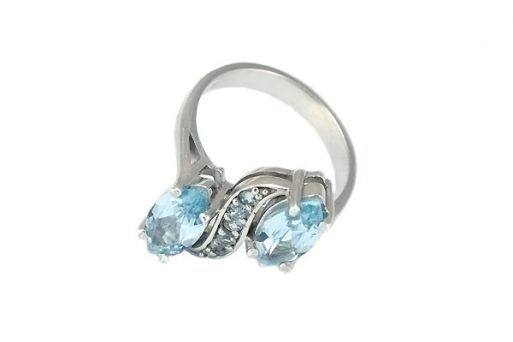 Серебряное кольцо с топазом 47535 купить в магазине Самоцветы мира