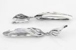Серьги из серебра с фианитом маркиза 9х38 мм 47715