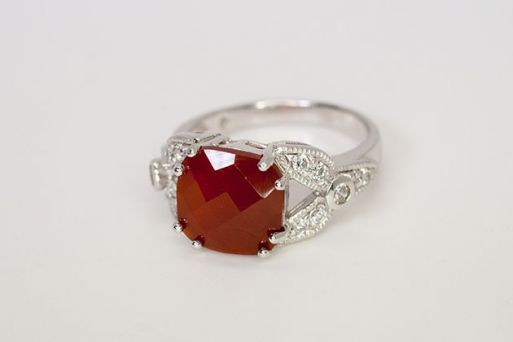 кольцо сердолик СZ 4,9-7,9гр* ― Самоцветы мира