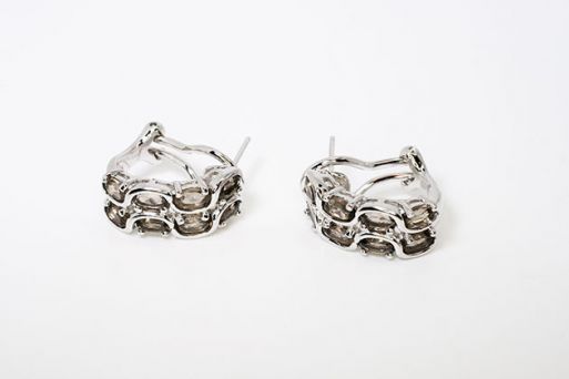 Серебряные серьги с раухтопазом 48195 купить в магазине Самоцветы мира