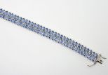 Браслет из серебра с танзанитом синтетическим овалы 48285