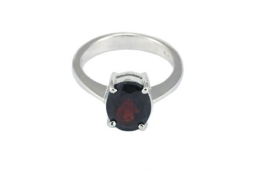 Серебряное кольцо с гранатом 48376 купить в магазине Самоцветы мира