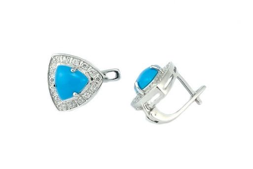 Серьги из серебра с Бирюзой.