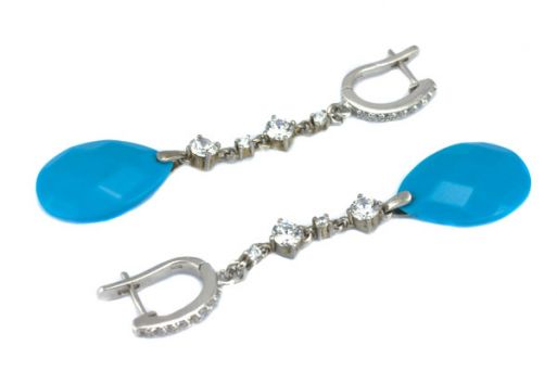 Серьги из серебра с Бирюзой.