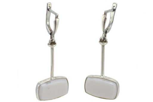 Серьги из серебра 925 пробы с кахолонгом.