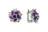 серьги кристалл сваровски синий 5,7гр.