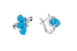 серьги бирюза 6,0гр.